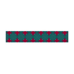 Mod Teal Red Circles Pattern Flano Scarf (mini)