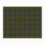 Mod Yellow Blue Circles Pattern Small Glasses Cloth (2-Side) Front