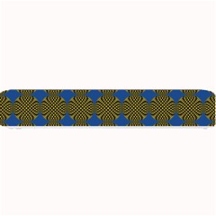 Mod Yellow Blue Circles Pattern Small Bar Mats by BrightVibesDesign