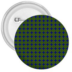 Mod Circles Green Blue 3  Buttons by BrightVibesDesign