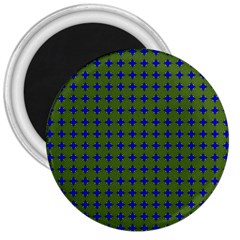 Mod Circles Green Blue 3  Magnets