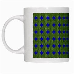 Mod Circles Green Blue White Mugs by BrightVibesDesign