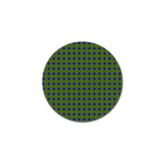 Mod Circles Green Blue Golf Ball Marker by BrightVibesDesign