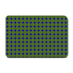 Mod Circles Green Blue Small Doormat  by BrightVibesDesign