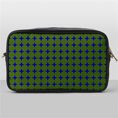 Mod Circles Green Blue Toiletries Bag (one Side) by BrightVibesDesign