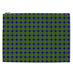 Mod Circles Green Blue Cosmetic Bag (xxl) by BrightVibesDesign