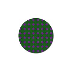 Mod Green Purple Circles Pattern Golf Ball Marker (10 pack)