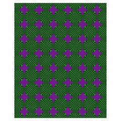 Mod Green Purple Circles Pattern Drawstring Bag (Small)