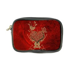 Wonderful Decorative Heart In Gold And Red Coin Purse by FantasyWorld7