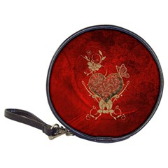 Wonderful Decorative Heart In Gold And Red Classic 20-cd Wallets by FantasyWorld7