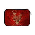 Wonderful Decorative Heart In Gold And Red Apple iPad Mini Zipper Cases Front