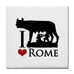 I Love Rome Graphic Icon Tile Coasters by dflcprints