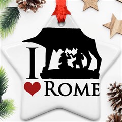 I Love Rome Graphic Icon Ornament (star)