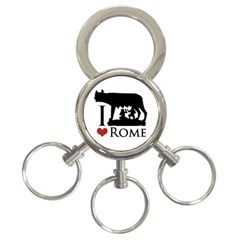 I Love Rome Graphic Icon 3-ring Key Chains by dflcprints