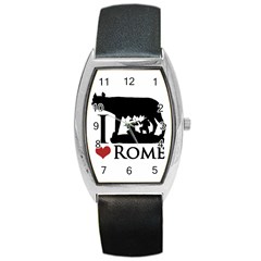 I Love Rome Graphic Icon Barrel Style Metal Watch by dflcprints