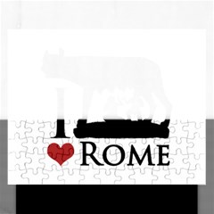 I Love Rome Graphic Icon Rectangular Jigsaw Puzzl