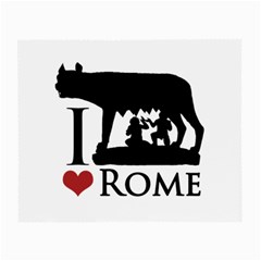 I Love Rome Graphic Icon Small Glasses Cloth by dflcprints