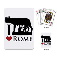 I Love Rome Graphic Icon Playing Cards Single Design