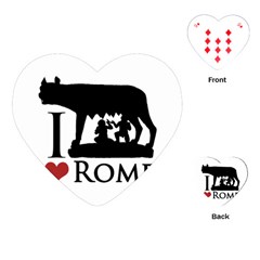 I Love Rome Graphic Icon Playing Cards (heart)