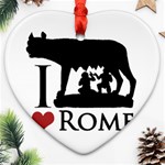 I Love Rome Graphic Icon Heart Ornament (Two Sides) Back