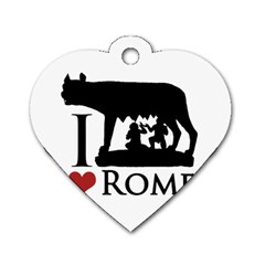 I Love Rome Graphic Icon Dog Tag Heart (one Side) by dflcprints