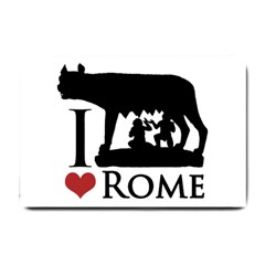 I Love Rome Graphic Icon Small Doormat  by dflcprints