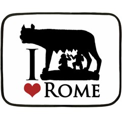 I Love Rome Graphic Icon Double Sided Fleece Blanket (mini)  by dflcprints