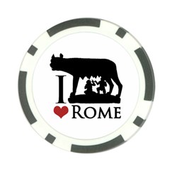 I Love Rome Graphic Icon Poker Chip Card Guard (10 Pack) by dflcprints