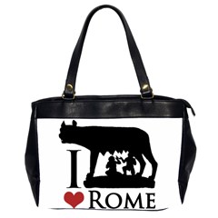 I Love Rome Graphic Icon Oversize Office Handbag (2 Sides) by dflcprints