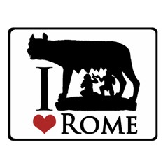 I Love Rome Graphic Icon Fleece Blanket (small) by dflcprints