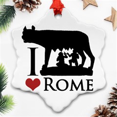 I Love Rome Graphic Icon Ornament (snowflake)