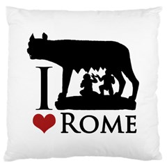 I Love Rome Graphic Icon Large Cushion Case (one Side) by dflcprints