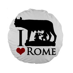 I Love Rome Graphic Icon Standard 15  Premium Round Cushions by dflcprints