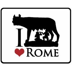 I Love Rome Graphic Icon Double Sided Fleece Blanket (medium)  by dflcprints