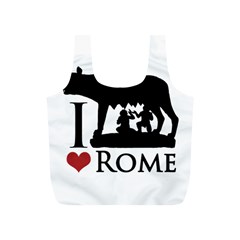 I Love Rome Graphic Icon Full Print Recycle Bag (s) by dflcprints