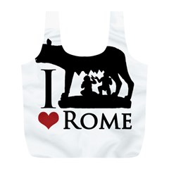 I Love Rome Graphic Icon Full Print Recycle Bag (l) by dflcprints