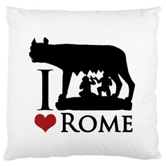 I Love Rome Graphic Icon Standard Flano Cushion Case (two Sides) by dflcprints