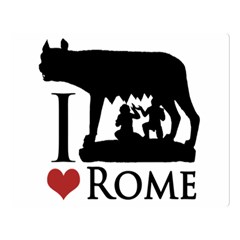 I Love Rome Graphic Icon Double Sided Flano Blanket (large)  by dflcprints