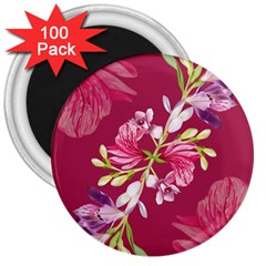 Motif Design Textile Design 3  Magnets (100 Pack) by Simbadda