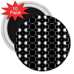 Black And White Pattern 3  Magnets (10 Pack)  by Simbadda