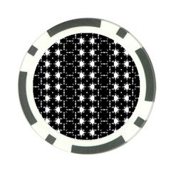 Black And White Pattern Poker Chip Card Guard by Simbadda