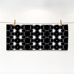 Black And White Pattern Hand Towel by Simbadda