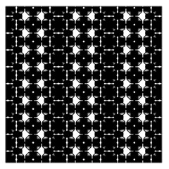 Black And White Pattern Large Satin Scarf (square) by Simbadda