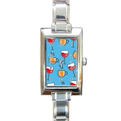 Design Decoration Decor Pattern Rectangle Italian Charm Watch by Simbadda