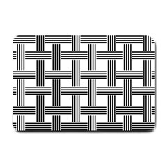 Seamless Stripe Pattern Lines Small Doormat  by Simbadda