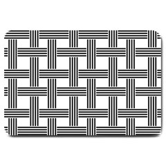 Seamless Stripe Pattern Lines Large Doormat  by Simbadda