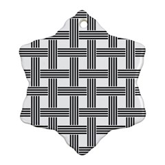 Seamless Stripe Pattern Lines Snowflake Ornament (two Sides) by Simbadda