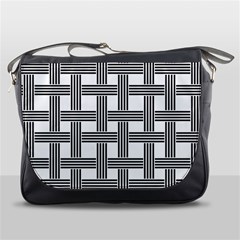 Seamless Stripe Pattern Lines Messenger Bag by Simbadda