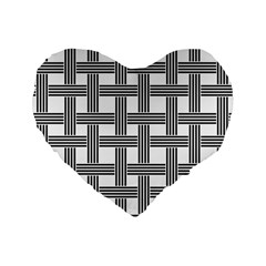 Seamless Stripe Pattern Lines Standard 16  Premium Flano Heart Shape Cushions by Simbadda