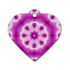 Pattern Abstract Background Art Dog Tag Heart (one Side) by Simbadda